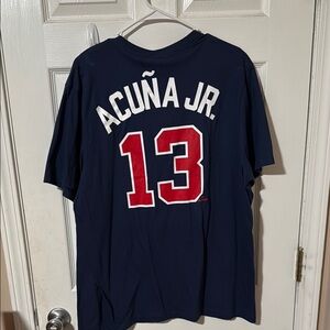 Nike Braves Navy Blue  Ronald Acuna Jr T-Shirt XL new with tags